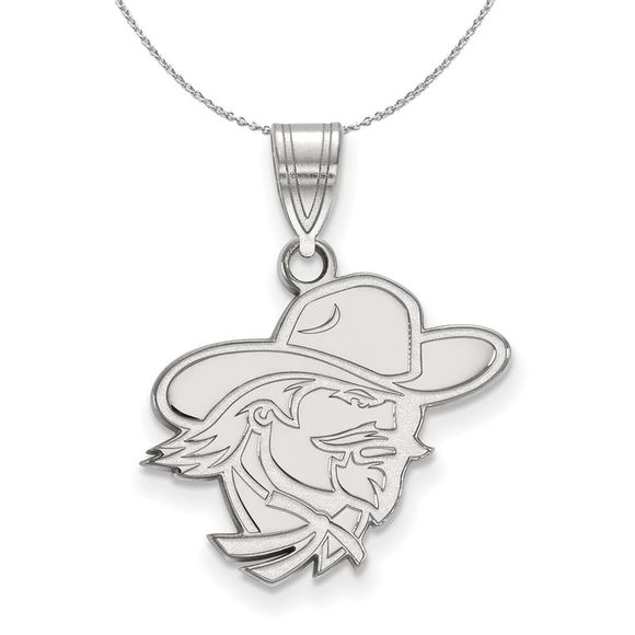 Sterling Silver Eastern Kentucky U Medium Necklace - 16 Inch - Picture 1 of 7